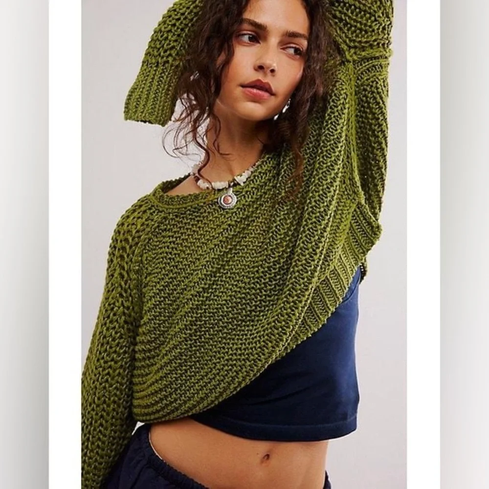 FREE PEOPLE essential linen crew sweater
